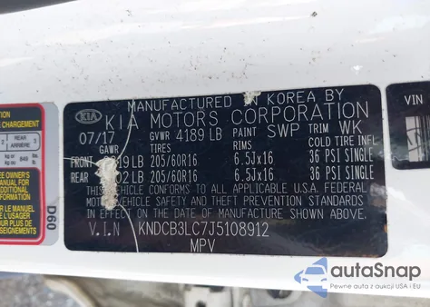 2018 Kia Niro Lx from USA, damaged, VIN KNDCB3LC7J5108912